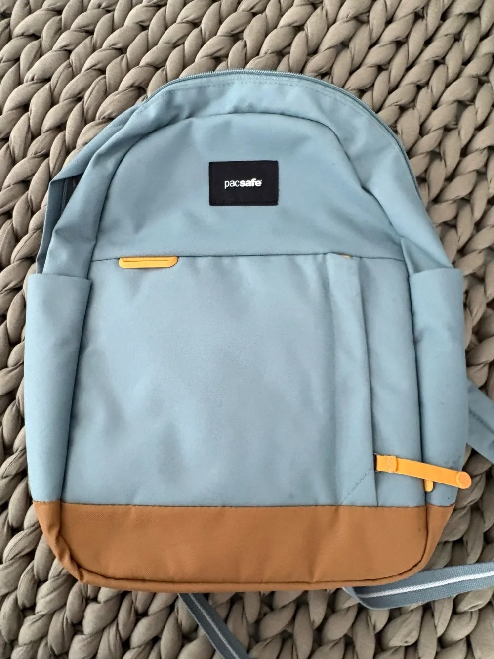 Pacsafe Sky Blue & Tan Anti-Theft Travel Backpack